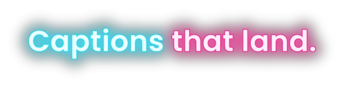 Neon caption style